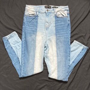Kendall + Kylie The Ultra Babe Two-Tone Blue Skinny Jeans Size 9/29